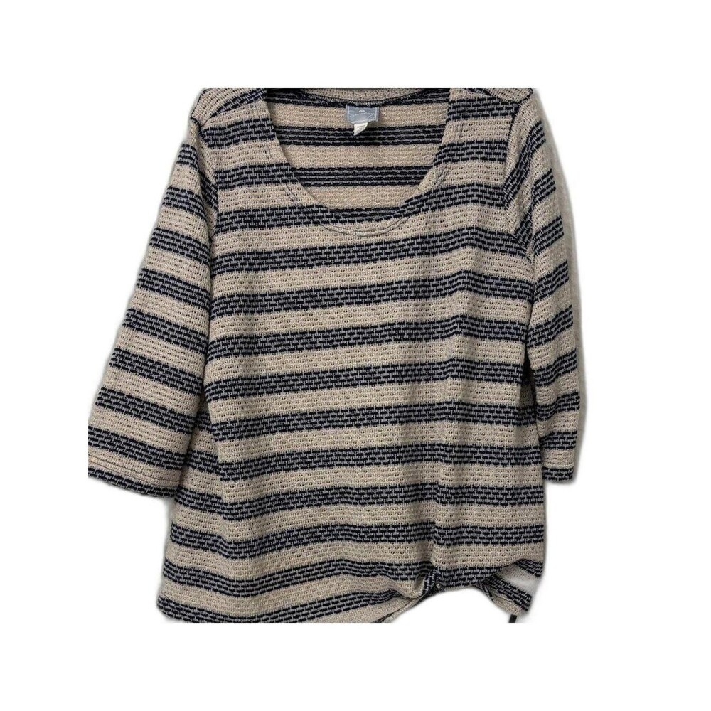 Sunday Women's Blue and Cream Blouse-1X